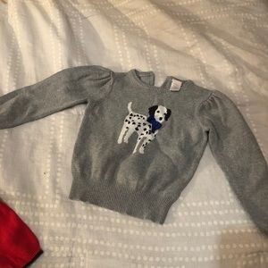 COPY - Janie and Jack gray dog sweater size 3